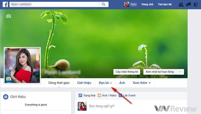 Dấu việc mình vừa theo dõi (Follow) người khác trên Facebook