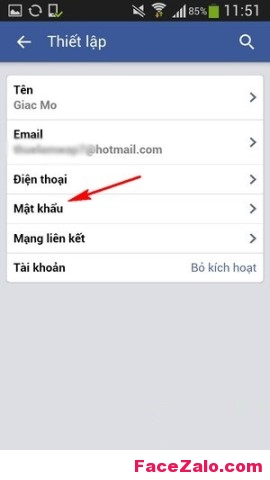 Làm sao đổi Mật khẩu Facebook trên điện thoại?